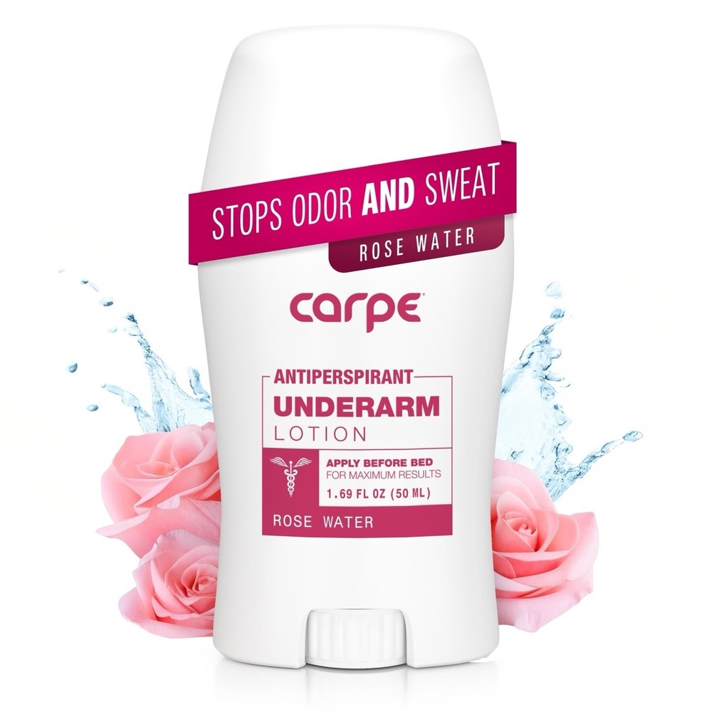 Carpe Rose Water Antiperspirant Deodorant Underarm Lotion 1.75 OZ New